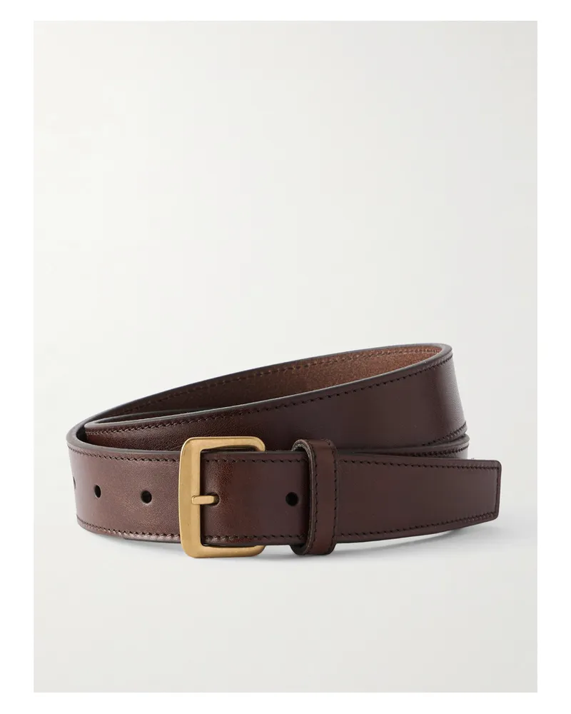 Saint Laurent Gürtel Aus Leder - Braun Braun