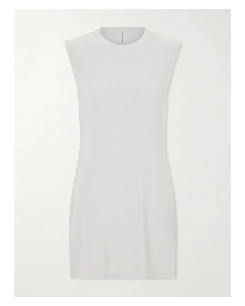 Norma Kamali Satin-crepe Mini Dress - Gray Gray