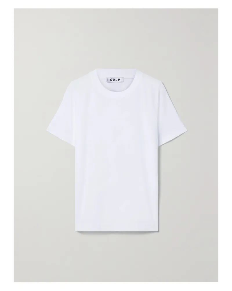 CDLP Net Sustain Tencel Lyocell And Cotton-blend T-shirt - White White