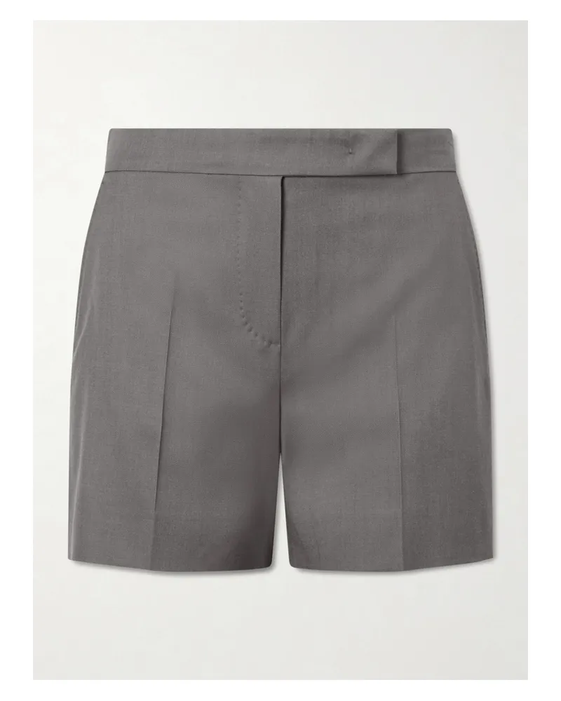 Max Mara Shorts Aus Woll-twill - Grau Grau