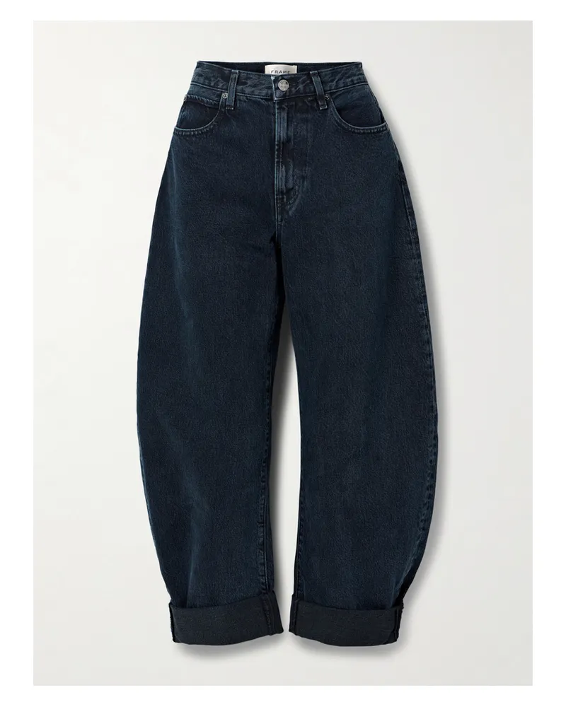 Frame Denim The Bubble High-rise Barrel-leg Jeans - Blue Blue