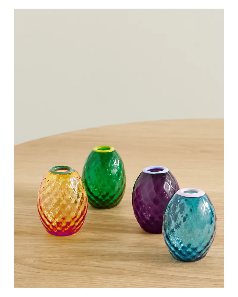 La DoubleJ Baby Egg Set Aus Vier Vasen Aus Muranoglas - Mehrfarbig Mehrfarbig