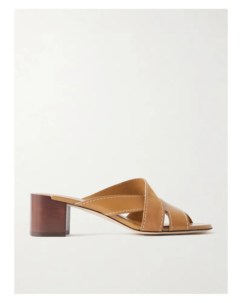 TOD'S Mules Aus Veloursleder Und Leder - Braun Braun