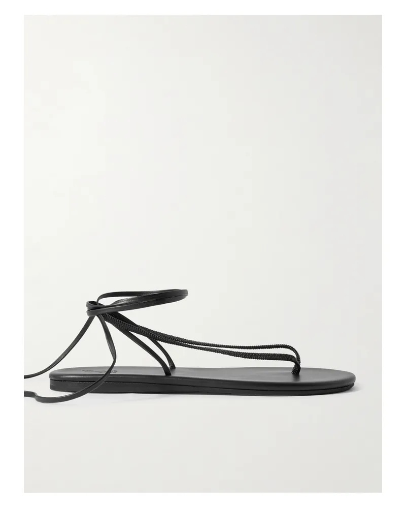 Ancient Greek Sandals Sfendoni Sandals - Black Black