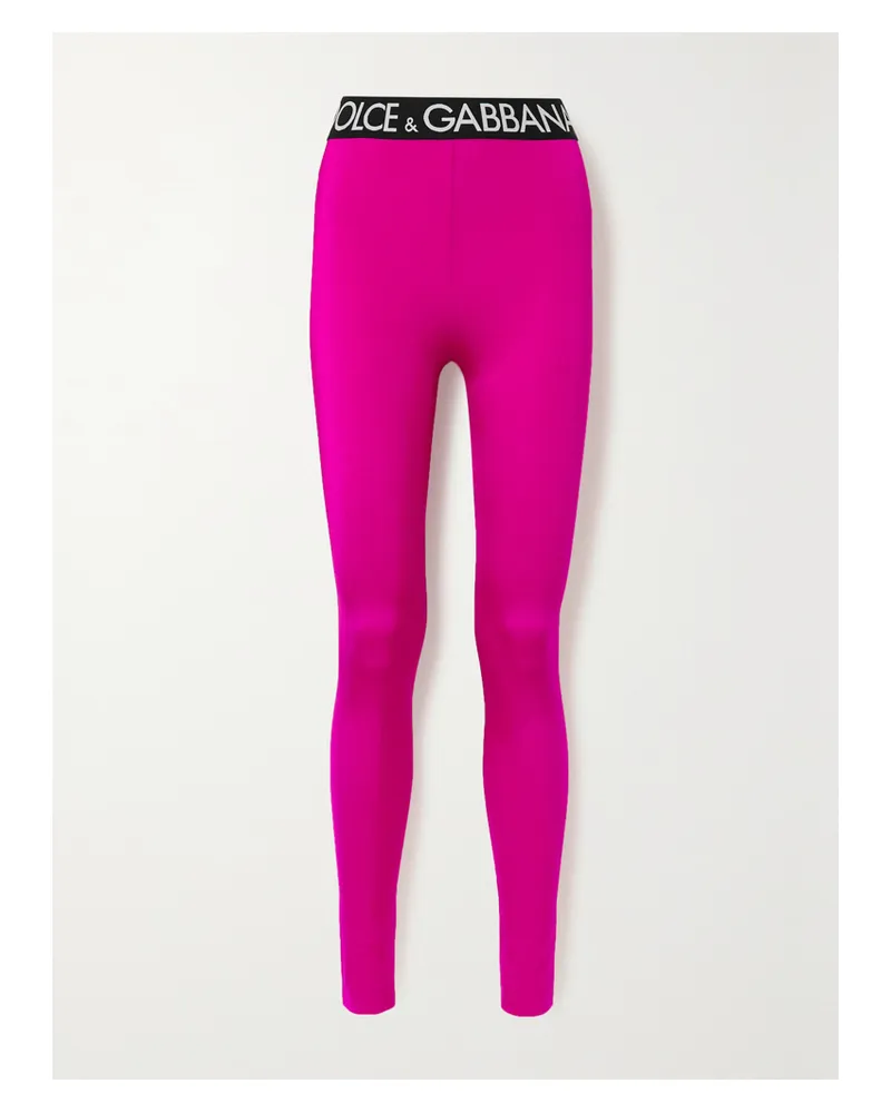 Dolce & Gabbana Pop Leggings Aus Stretch-jersey - Pink Pink