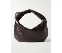 Jodie Teen Intrecciato Leather Tote - Brown