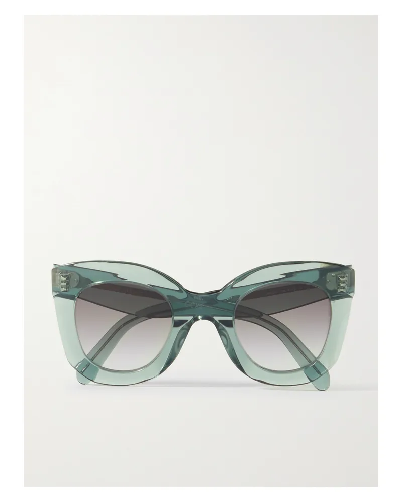 Celine Oversized-sonnenbrille Mit Cat-eye-rahmen Aus Azetat - Grün Grün