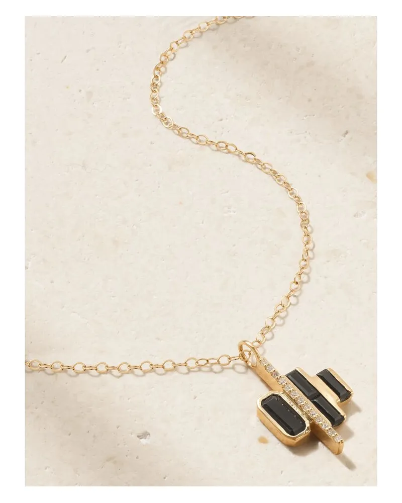 Melissa Joy Manning Cityscape Kette Aus Recyceltem 14 Karat Gold Mit Spinellen Und Diamanten Gold