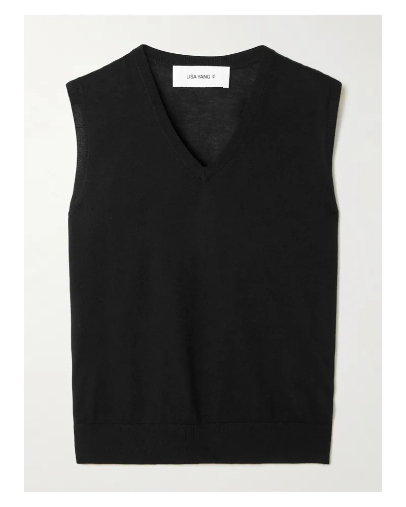 Lisa Yang Lauri Cashmere Vest - Black Black