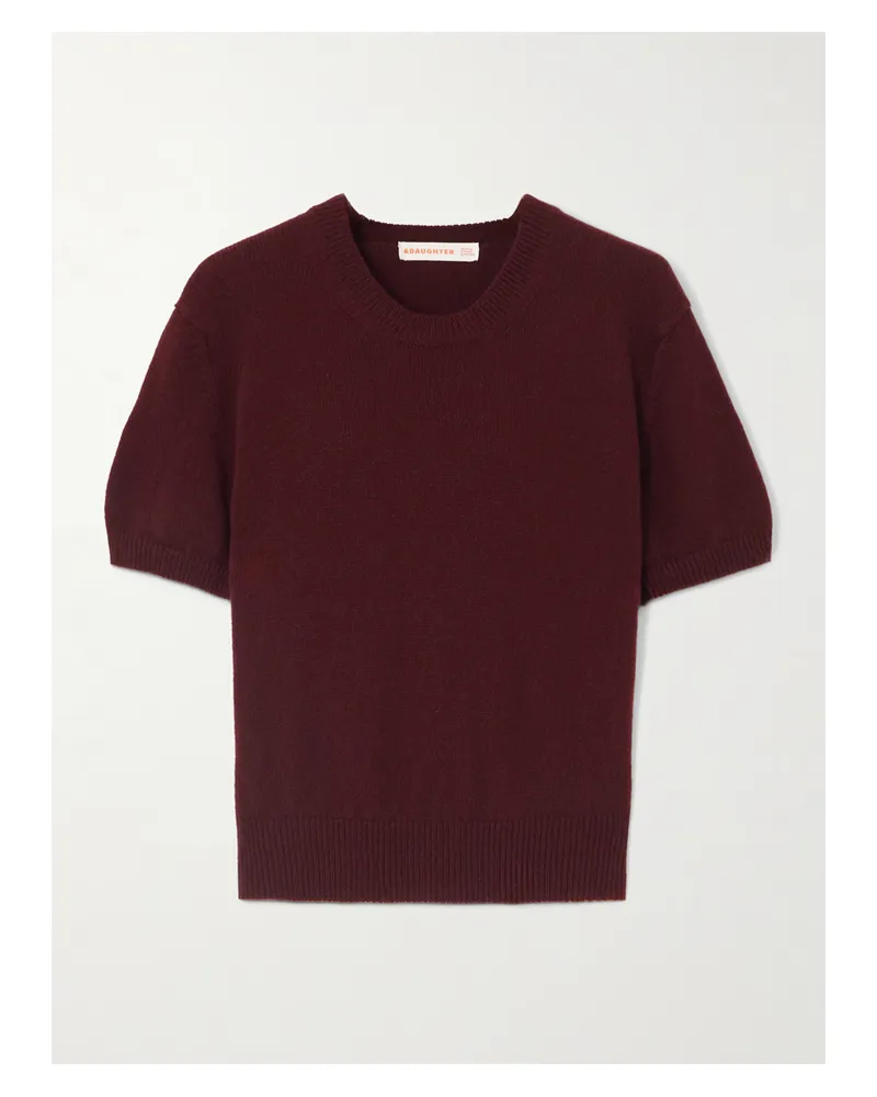 &Daughter Wicklow Wool T-shirt - Burgundy Burgundy