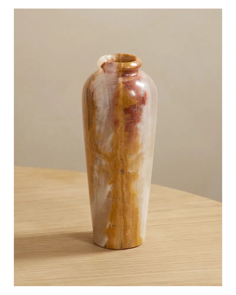 JIA JIA Vase Aus Onyx - Braun Braun