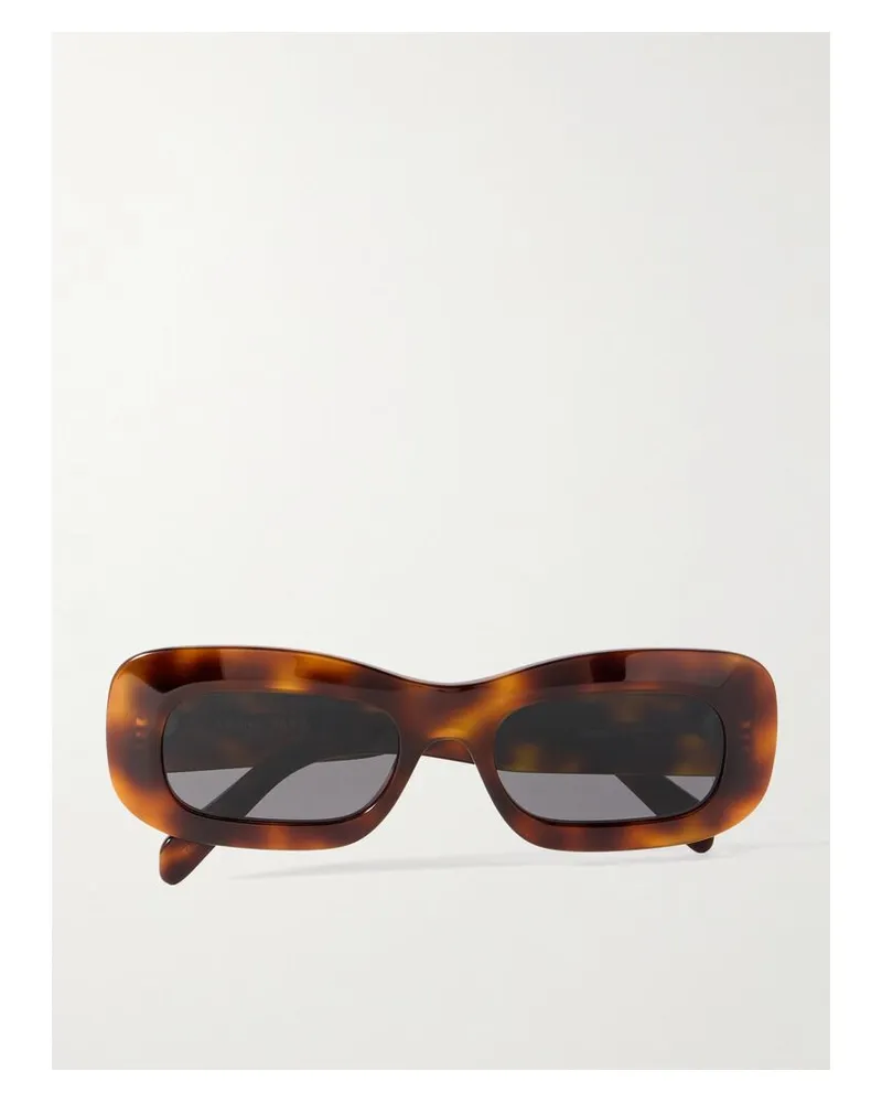Celine Sonnenbrille Mit Eckigem Rahmen Aus Azetat In Hornoptik Horn