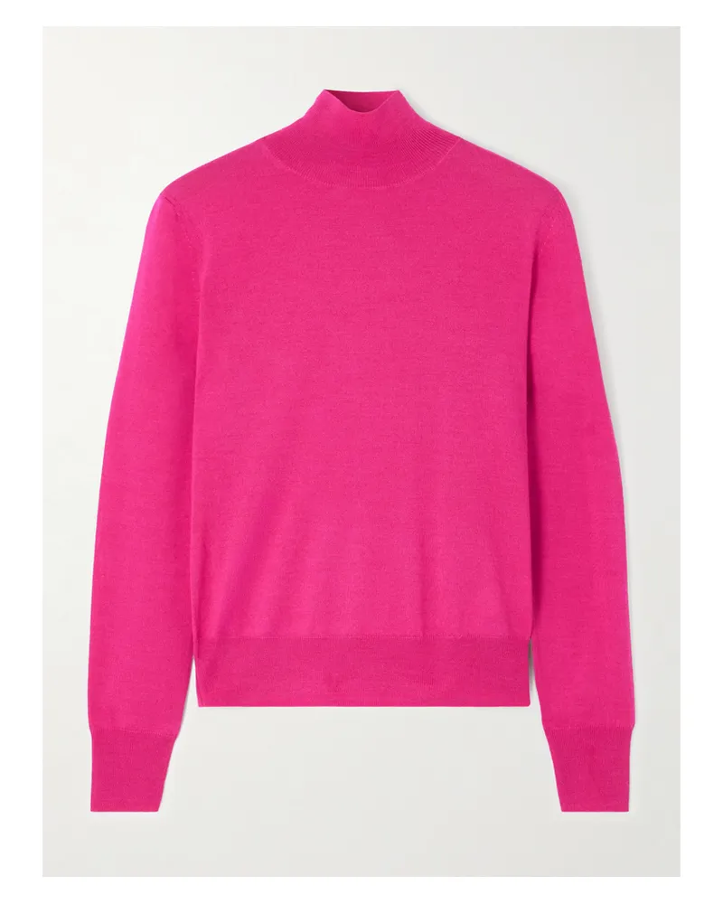 Carolina Herrera New York Wool And Cashmere-blend Turtleneck Sweater - Red Red