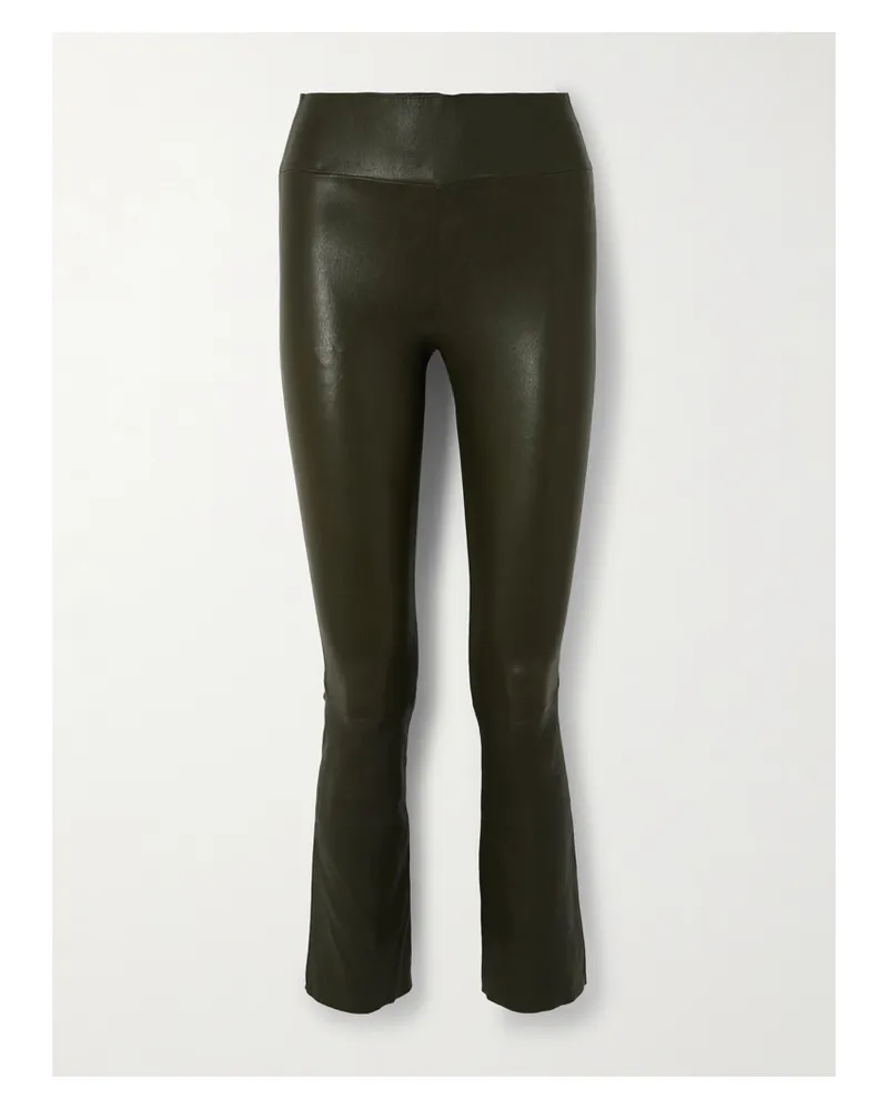 SPRWMN Schlaghose Aus Leder - Grün Grün