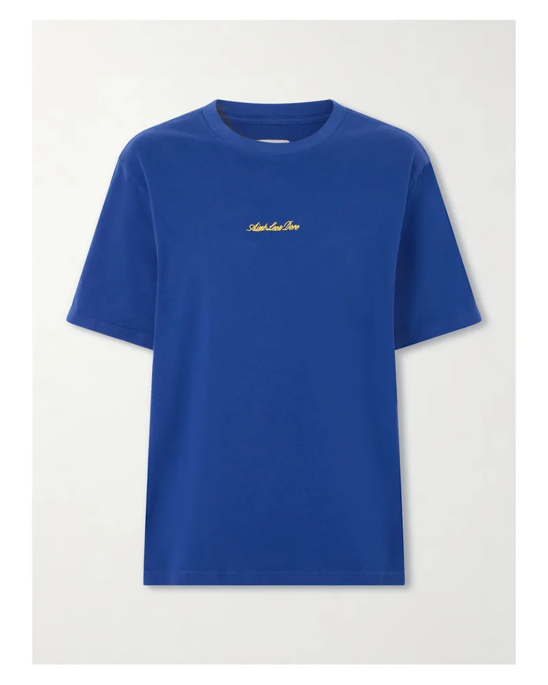Aimé Leon Dore Logo-embroidered Cotton T-shirt - Blue Blue