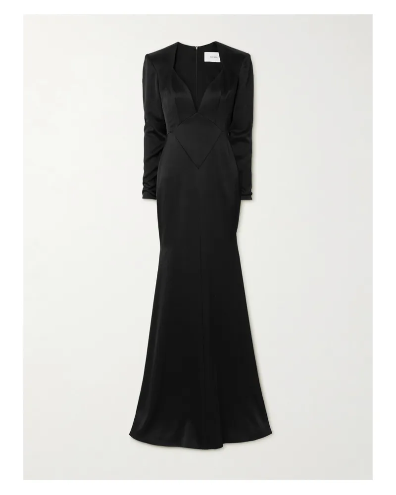 Alex Perry Robe Aus Glänzendem Crêpe - Schwarz Schwarz