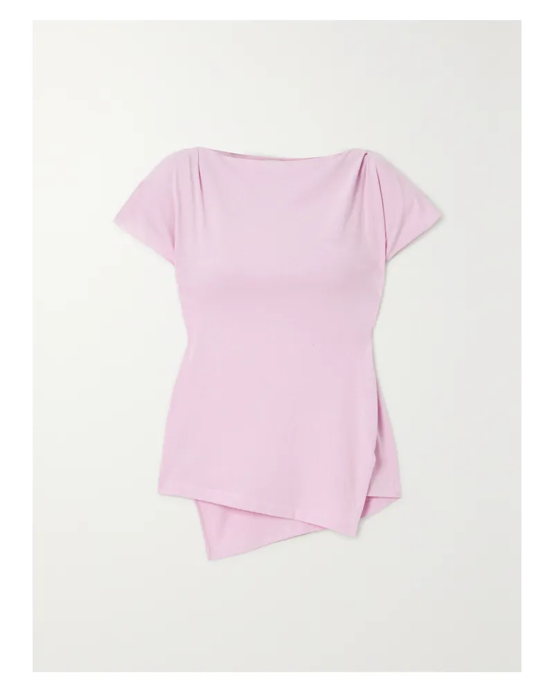 Isabel Marant Sebani Asymmetrisches T-shirt Aus Baumwoll-jersey - Pink Pink