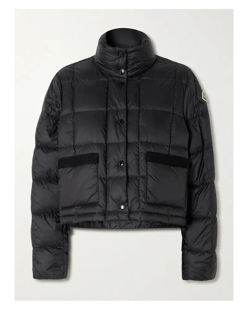 Moncler Jarcieu Daunenjacke Aus Gestepptem Shell Mit Besätzen Aus Geflochtener Kordel - Schwarz Schwarz
