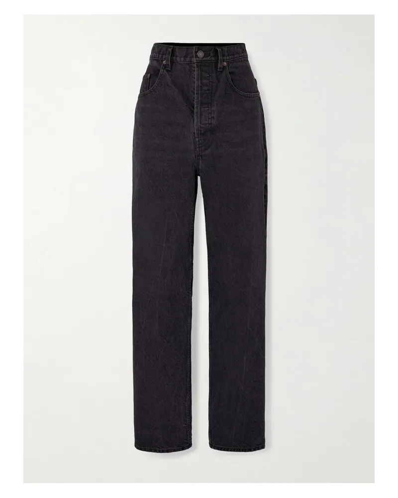 Saint Laurent Hoch Sitzende Jeans - Schwarz Schwarz