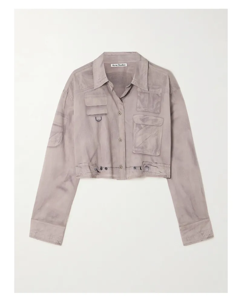 Acne Studios Verkürztes Hemd Aus Baumwolle Mit Print - Braun Braun