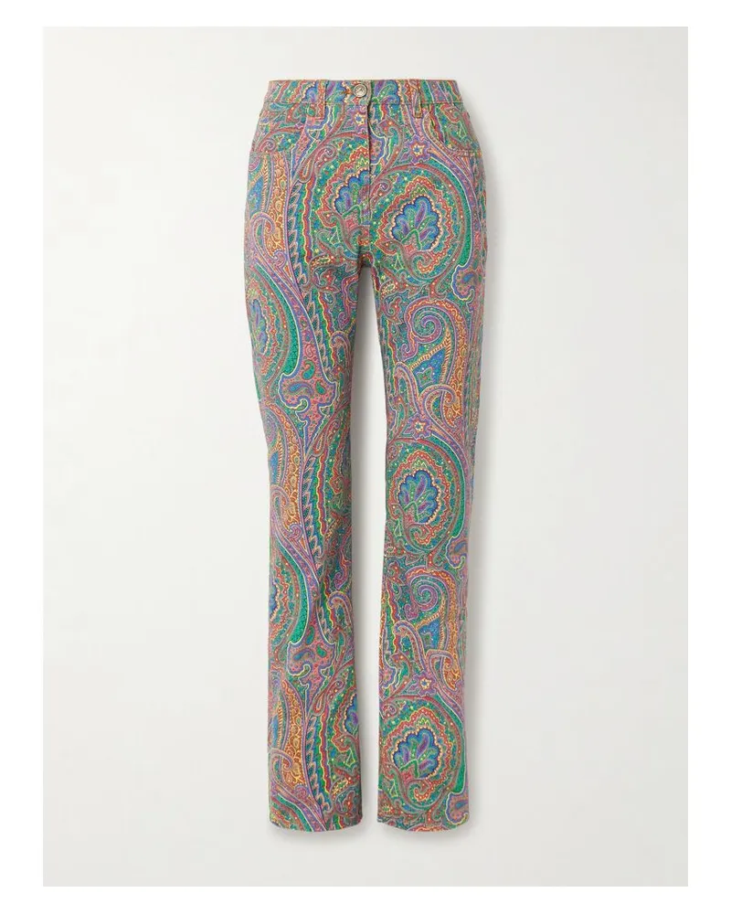 Etro Bedruckte Jeans Mit Geradem Bein - Mehrfarbig Mehrfarbig
