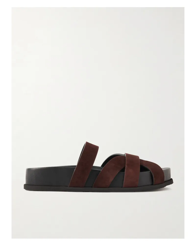 NEOUS Ibor Pantoletten Aus Veloursleder - Braun Braun