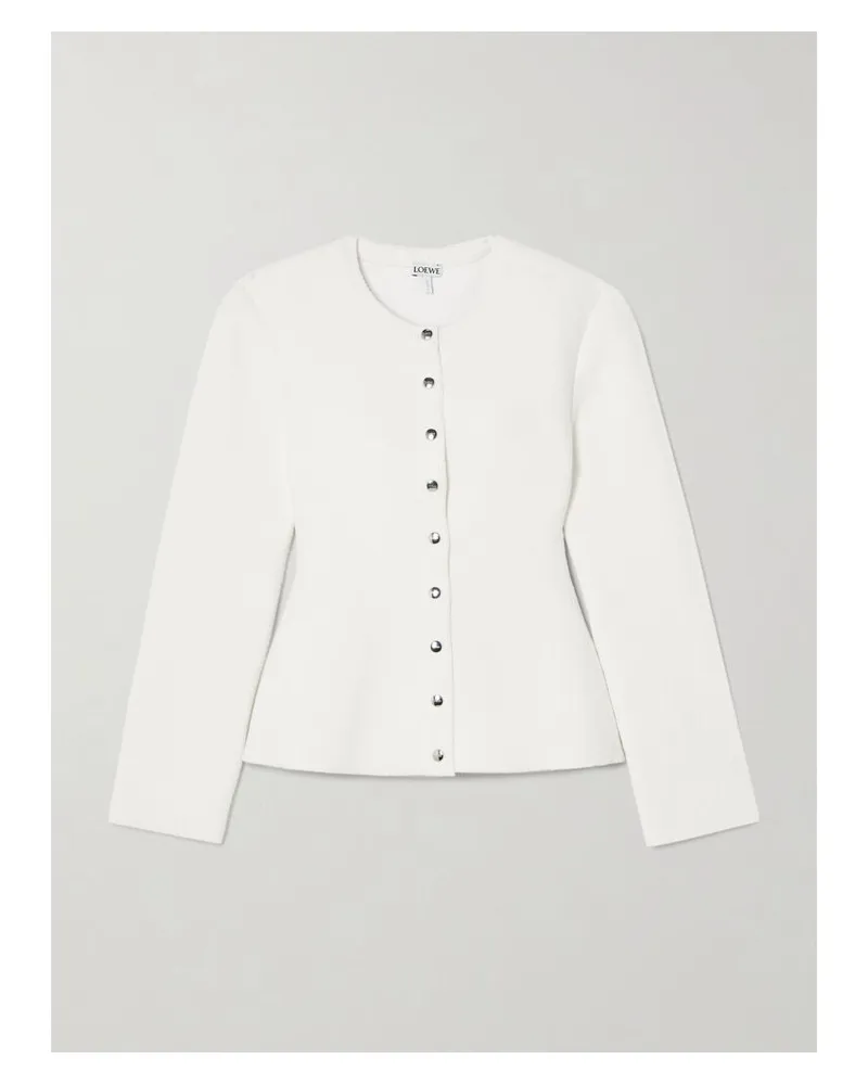 Loewe Cardigan Aus Chenille - Weiß Weiß