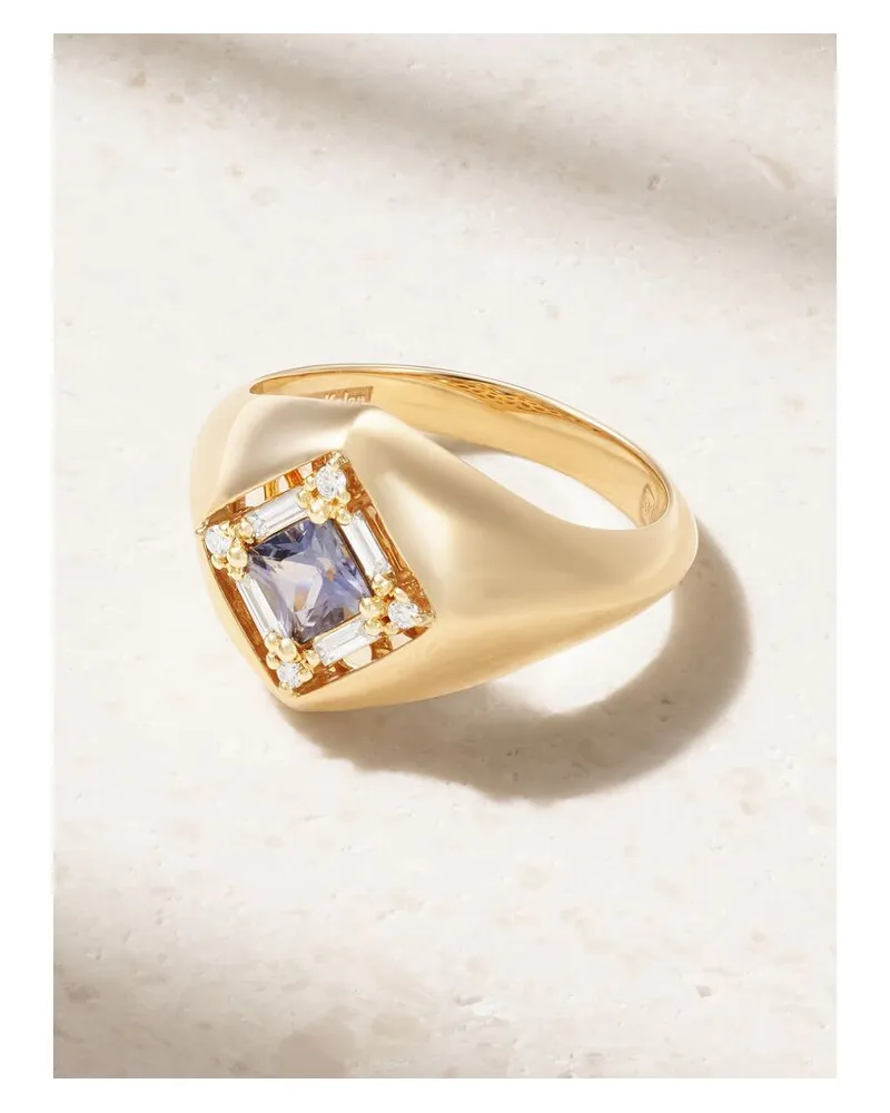 Suzanne Kalan Ring Aus 18 Karat Gold Mit Saphir Und Diamanten Gold