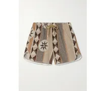 Paula's Ibiza Shorts Aus Frottee Aus Einer Baumwollmischung Mit Jacquard-muster - Neutral