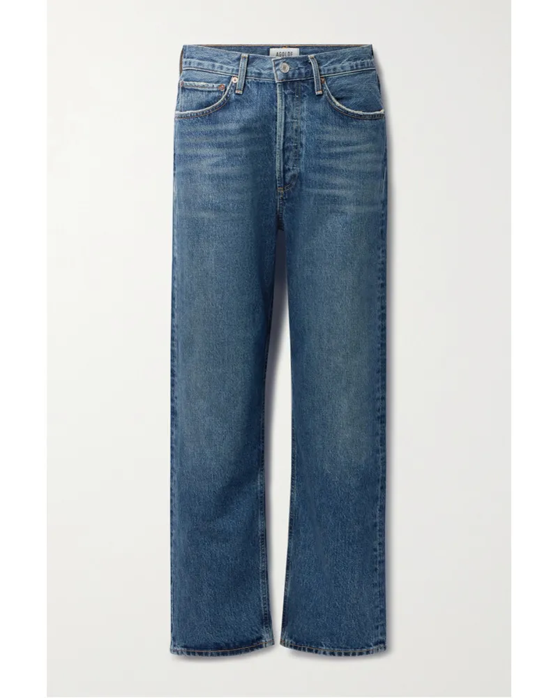 AGOLDE Net Sustain 90s Halbhohe Jeans Blau