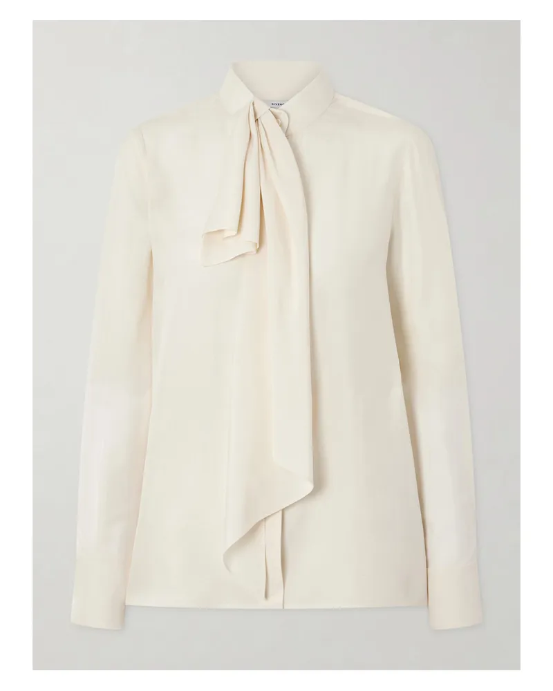 Givenchy Schluppenbluse Aus Seide - Wollweiß Wollweiß