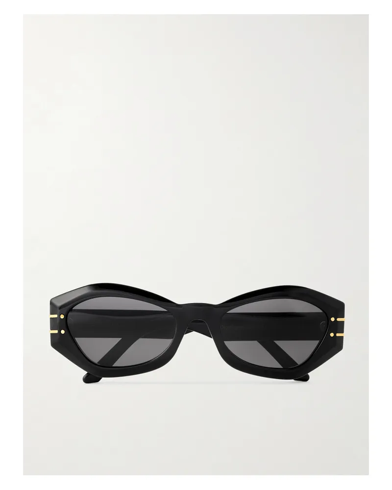 Dior Diorsignature B1u Cat-eye Acetate Sunglasses - Black Black