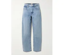 Low Slung Barrel Boyfriend-jeans - Blau