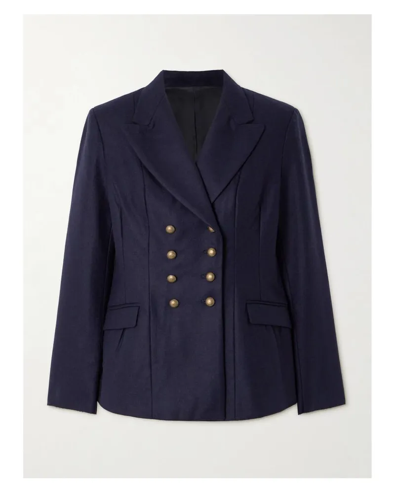 Fortela Doppelreihiger Blazer Aus Wollfilz - Blau Blau