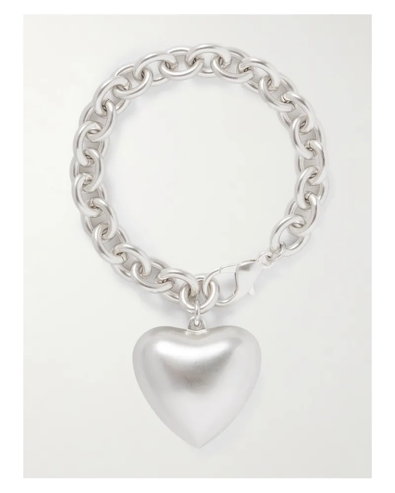 Roxanne Assoulin The Puffy Heart Silberfarbenes Armband Silber