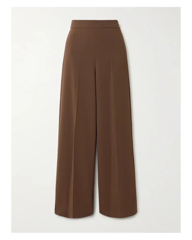 Joseph Alane Hose Mit Weitem Bein Aus Cady Mit Falten - Braun Braun