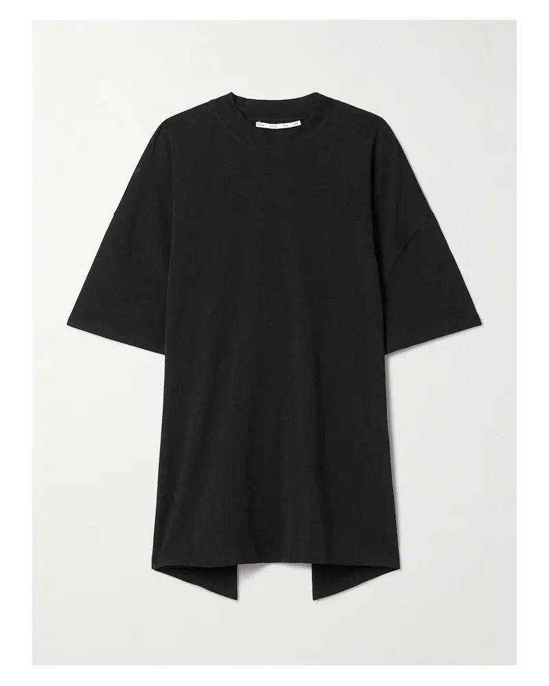 Proenza Schouler Mira T-shirt aus Jersey aus einer Baumwollmischung Schwarz