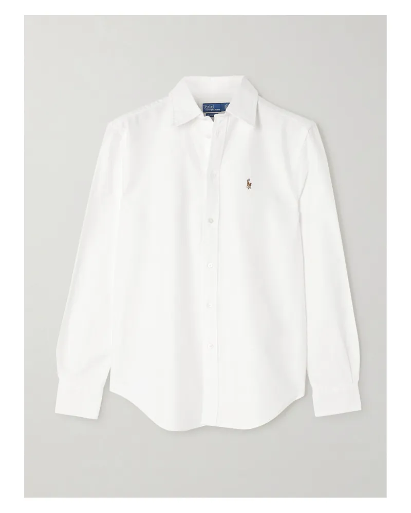 Ralph Lauren Hemd Aus Baumwoll-oxford Mit Stickerei - Weiß Weiß
