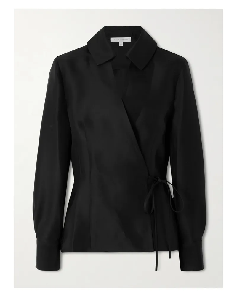 Carolina Herrera New York Seidenbluse - Schwarz Schwarz