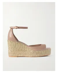 Stuart Weitzman Nudistia Espadrille-wedges aus Leder Neutral