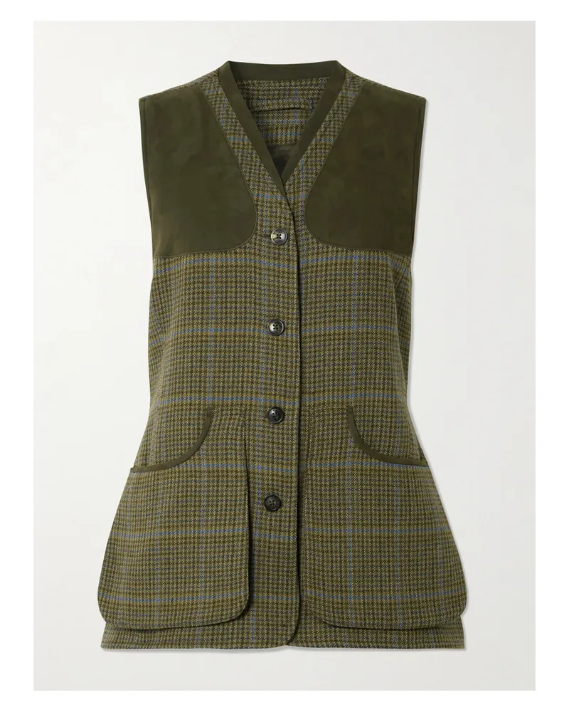 PURDEY Weste Aus Woll-tweed Mit Karomuster - Grün Grün