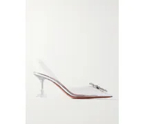 Begum Crystal-embellished Pvc Slingback Pumps - Neutrals