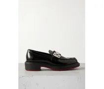 Urban Moc Lock Loafers Aus Glanzleder Mit Verzierung - Schwarz