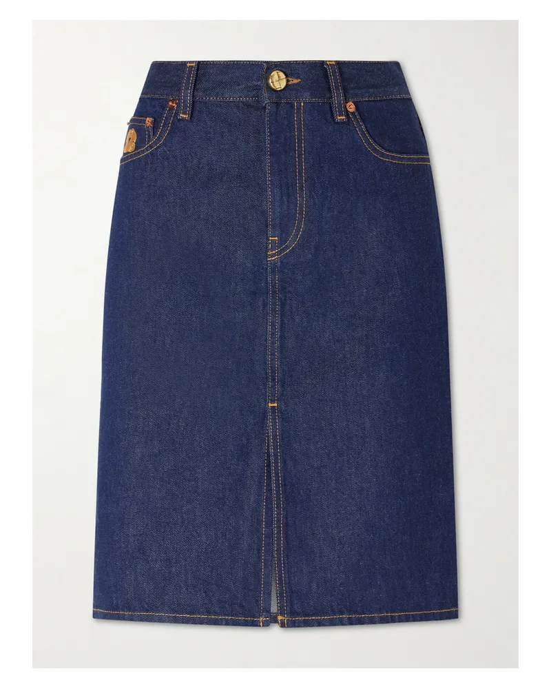 Blazé Milano Denim Midi Skirt - Blue Blue