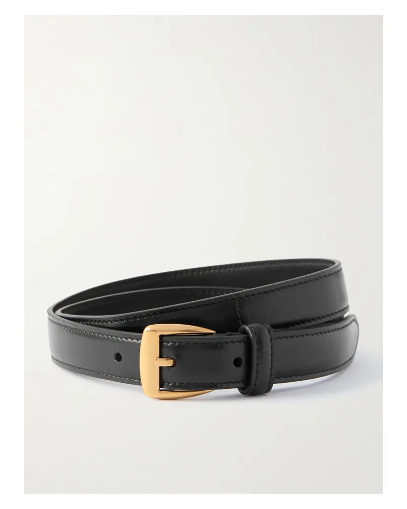 Saint Laurent Gürtel Aus Leder - Schwarz Schwarz