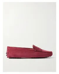 TOD'S Gommino Loafers aus Veloursleder Pink