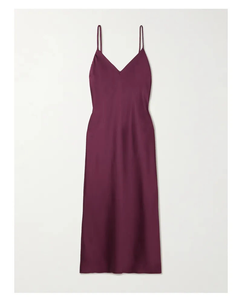 Norma Kamali Midikleid Aus Satin - Lila Lila