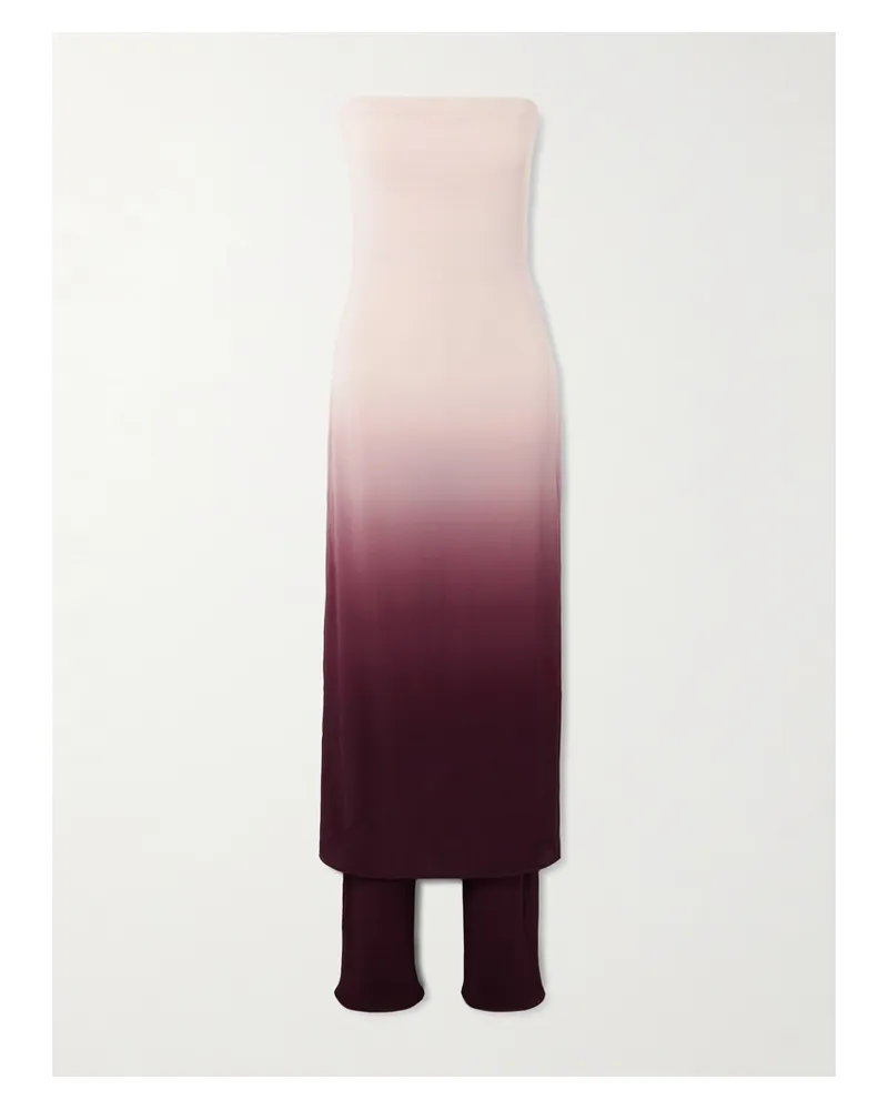 Alaïa Trägerloser, Mehrlagiger Jumpsuit Aus Jersey Mit Farbverlauf - Pink Pink