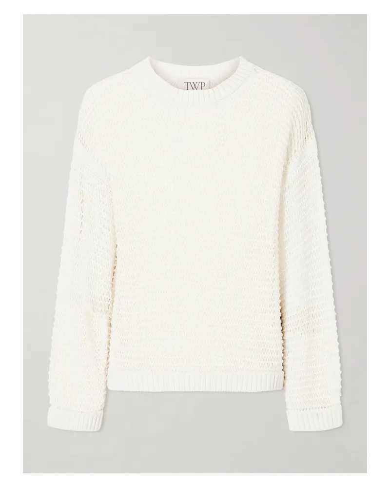 TWP Kashy Open-knit Sweater - White White