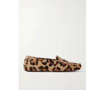 Gommino Leopard-print Calf Hair Loafers - Animal Print